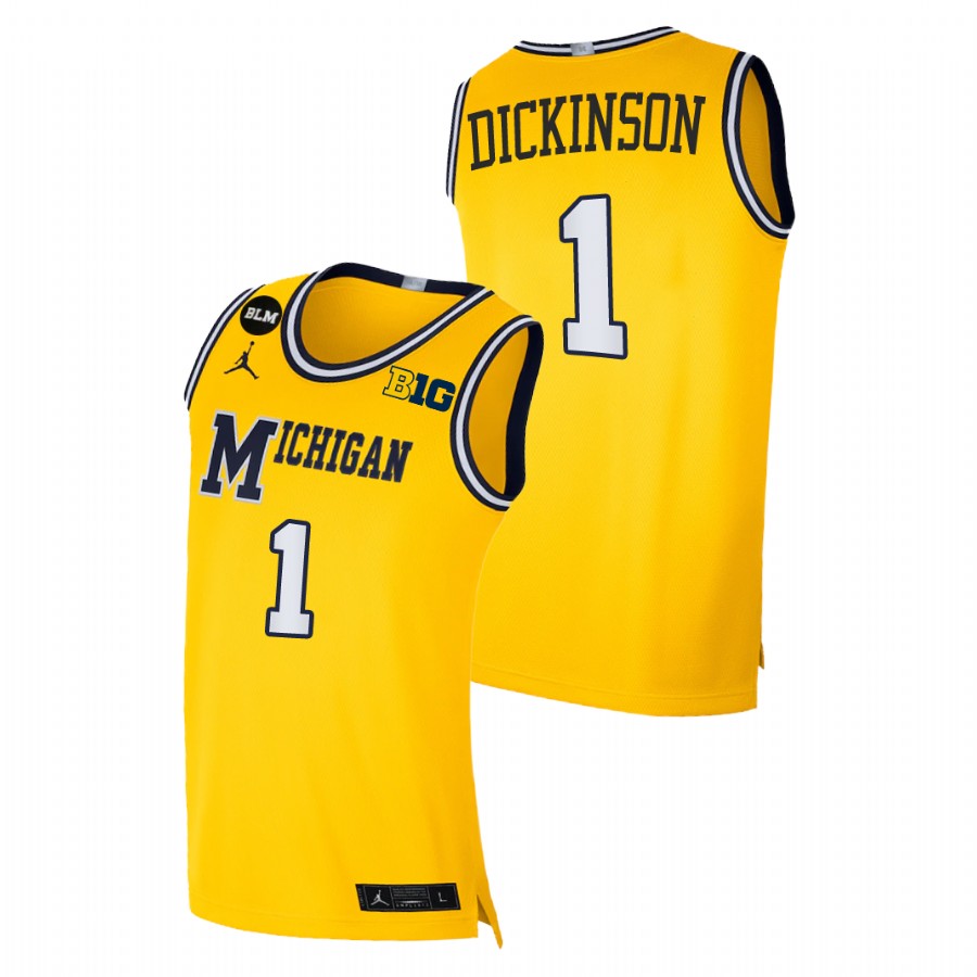   Michigan Wolverines Hunter Dickinson Limited Basketball Maize Jersey Men