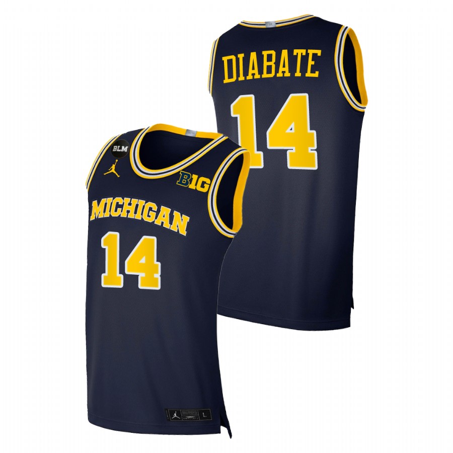   Michigan Wolverines Moussa Diabate College Basketball Navy Limited Jersey Men