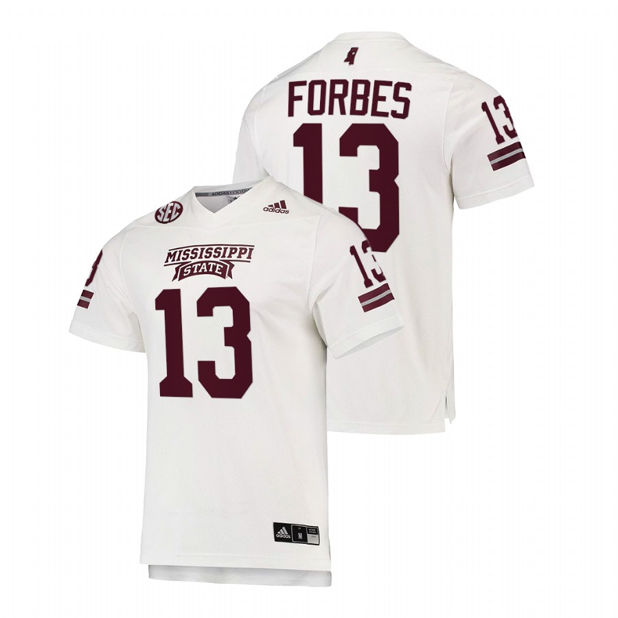   Mississippi State Bulldogs Emmanuel Forbes College Football White Jersey Replica