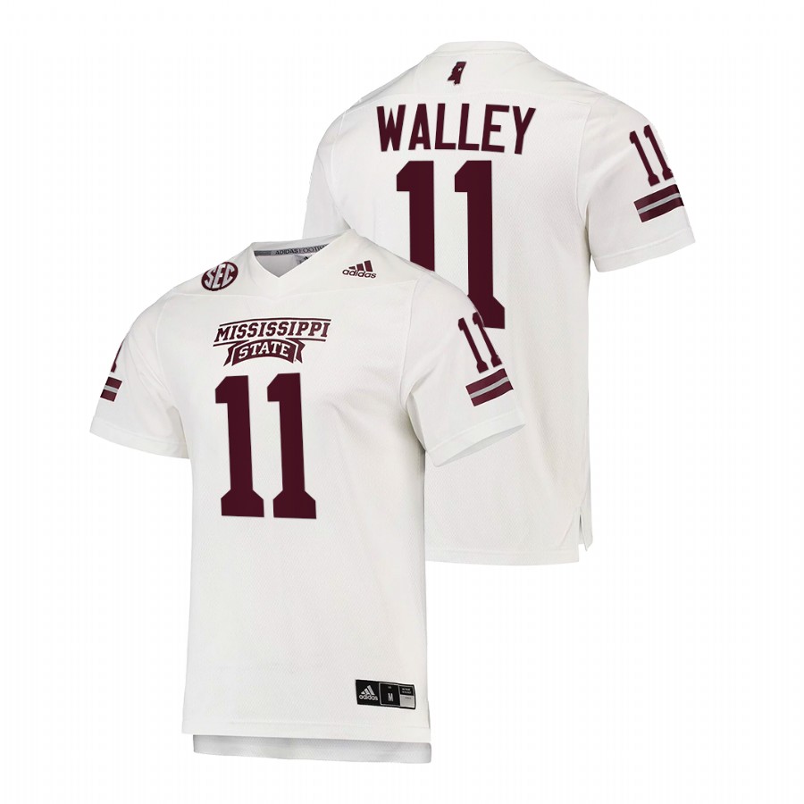   Mississippi State Bulldogs Jaden Walley College Football White Jersey Replica