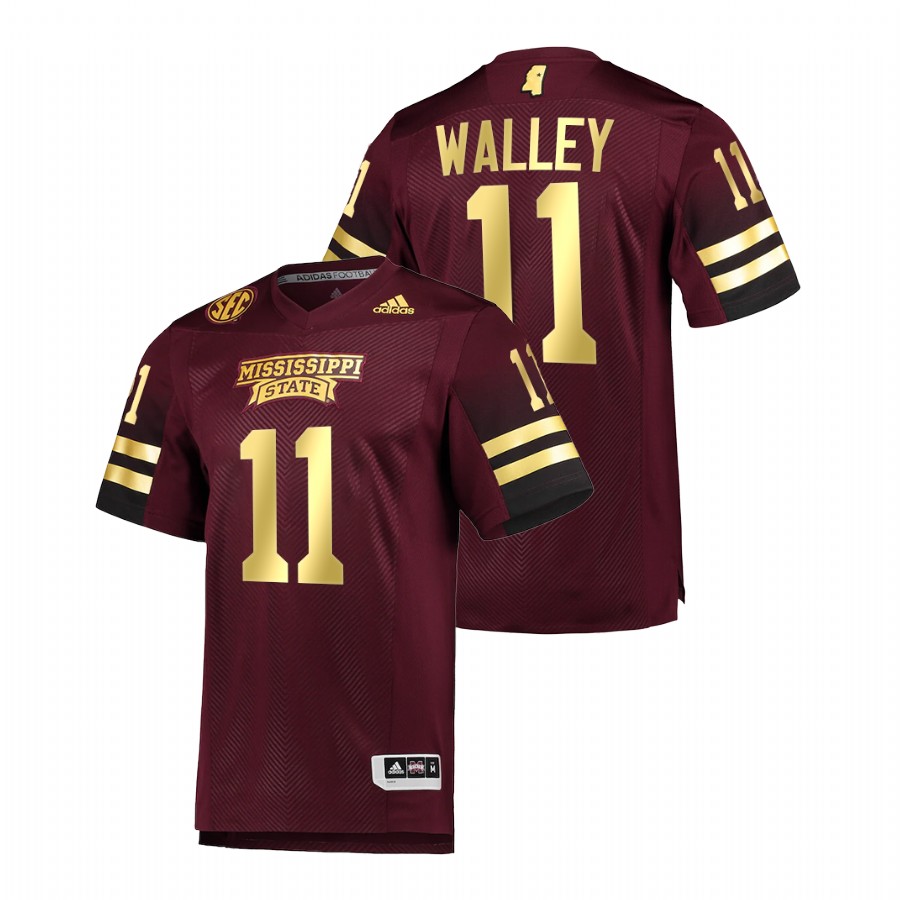   Mississippi State Bulldogs Jaden Walley Special Game Maroon Jersey Premier Football