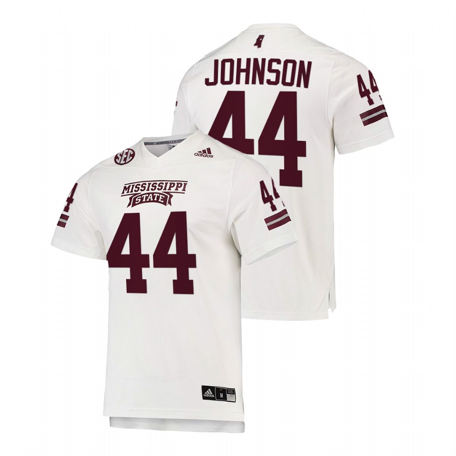   Mississippi State Bulldogs Jett Johnson College Football White Jersey Replica