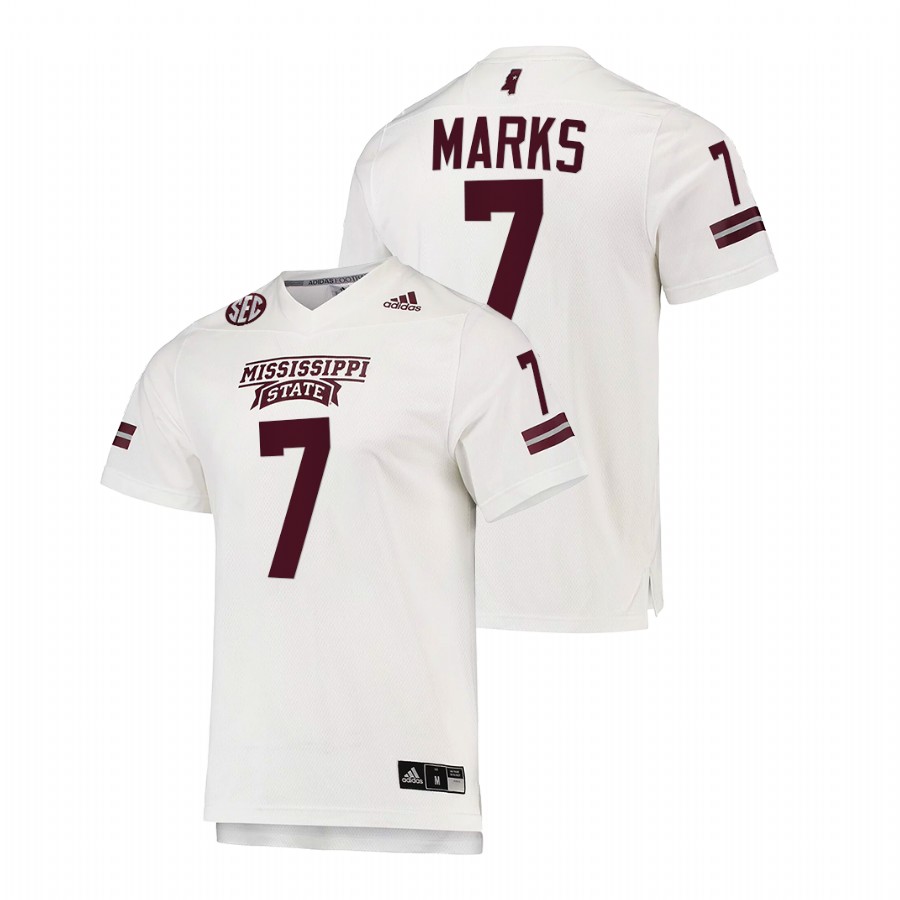   Mississippi State Bulldogs Jo'quavious Marks College Football White Jersey Replica