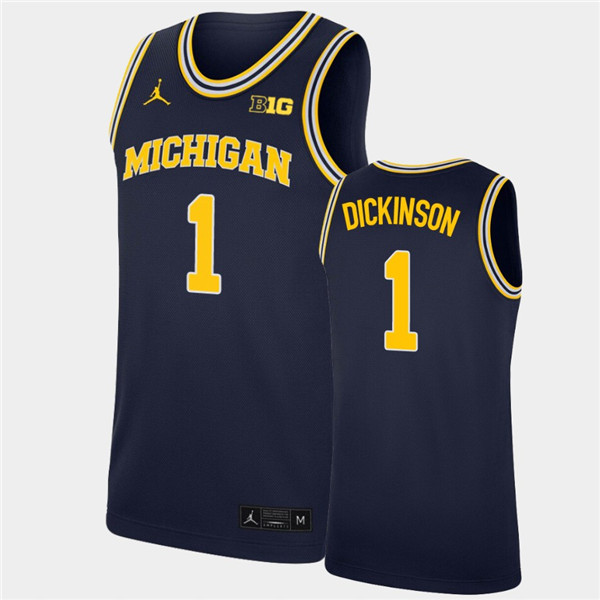 #1 Hunter Dickinson Navy Jordan Brand College Basketball Game Jersey (5)