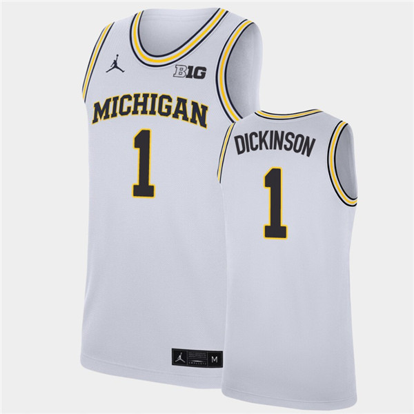 #1 Hunter Dickinson White Jordan Brand College Basketball Game Jersey(1)