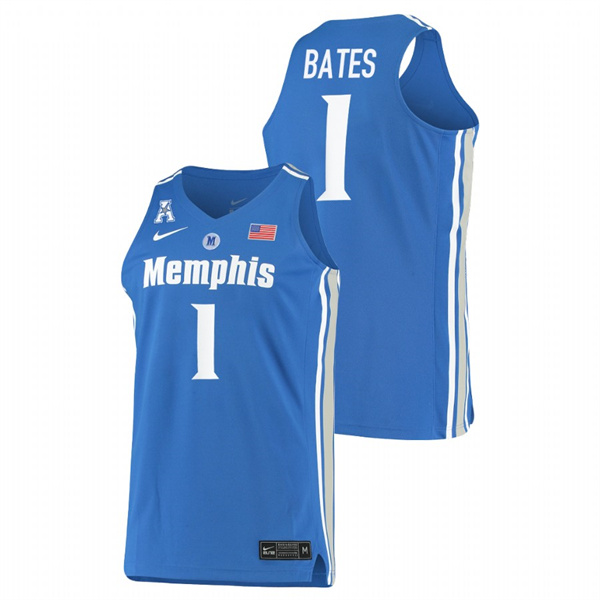 #1 Memphis Tigers Emoni Bates College Basketball 2021 Class Jersey Blue Men's Jersey Memphis Tigers Emoni Bates Blue College Basketball 2021 Class Jersey