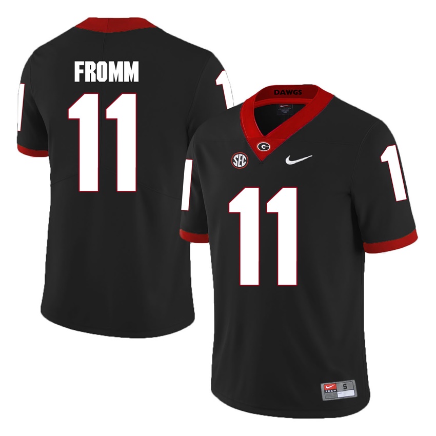 #11 Black Georgia Bulldogs Jake Fromm Jersey