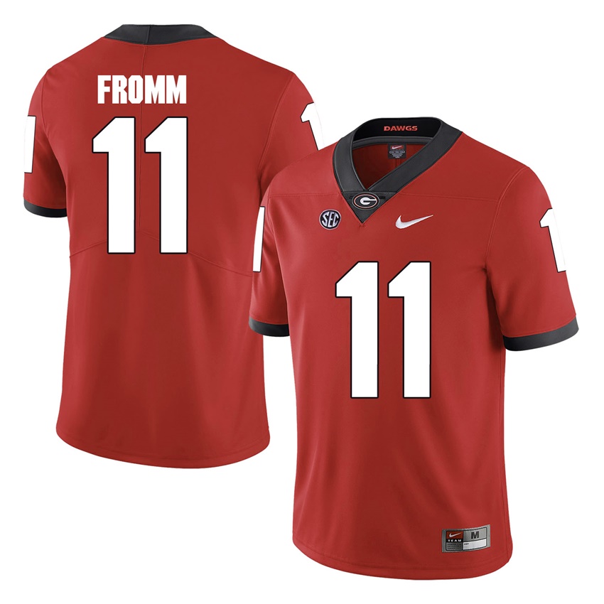 #11 Red Georgia Bulldogs Jake Fromm Jersey