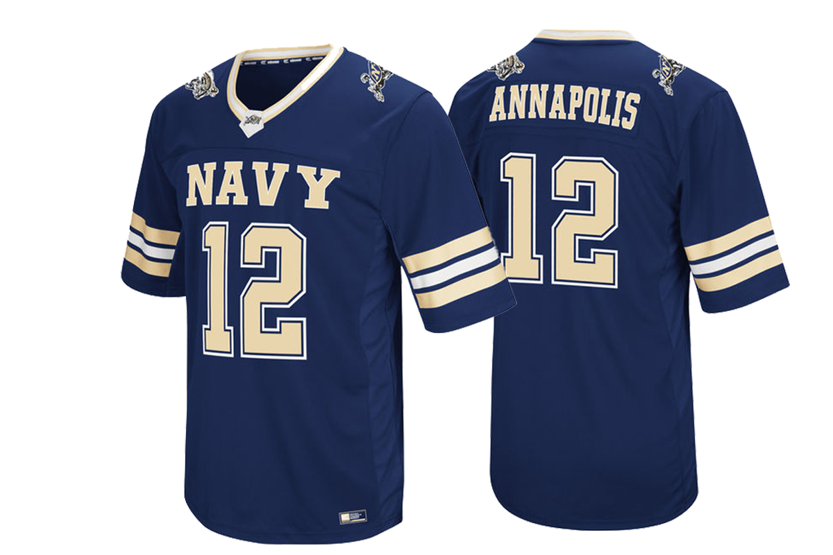 #12 Navy Midshipmen Navy Colosseum Hail Mary II Football Jersey
