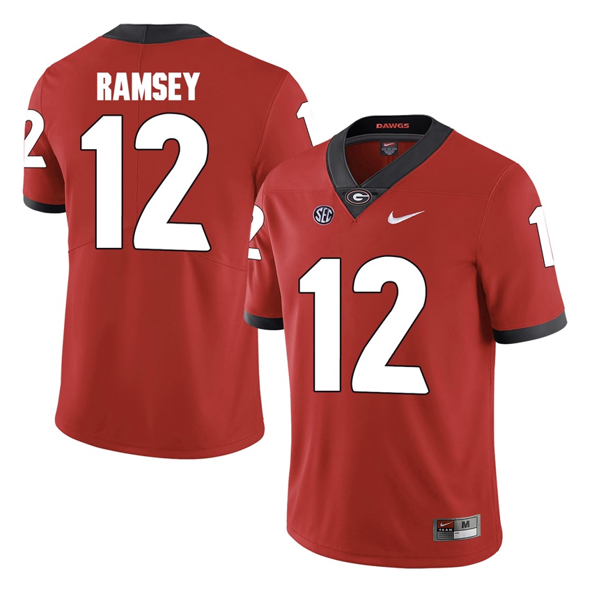 #12 Red Georgia Bulldogs Brice Ramsey Jersey