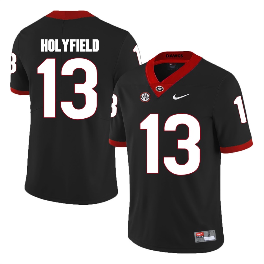 #13 Black Georgia Bulldogs Elijah Holyfield Jersey