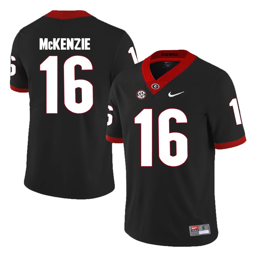 #16 Black Georgia Bulldogs Isaiah McKenzie Jersey