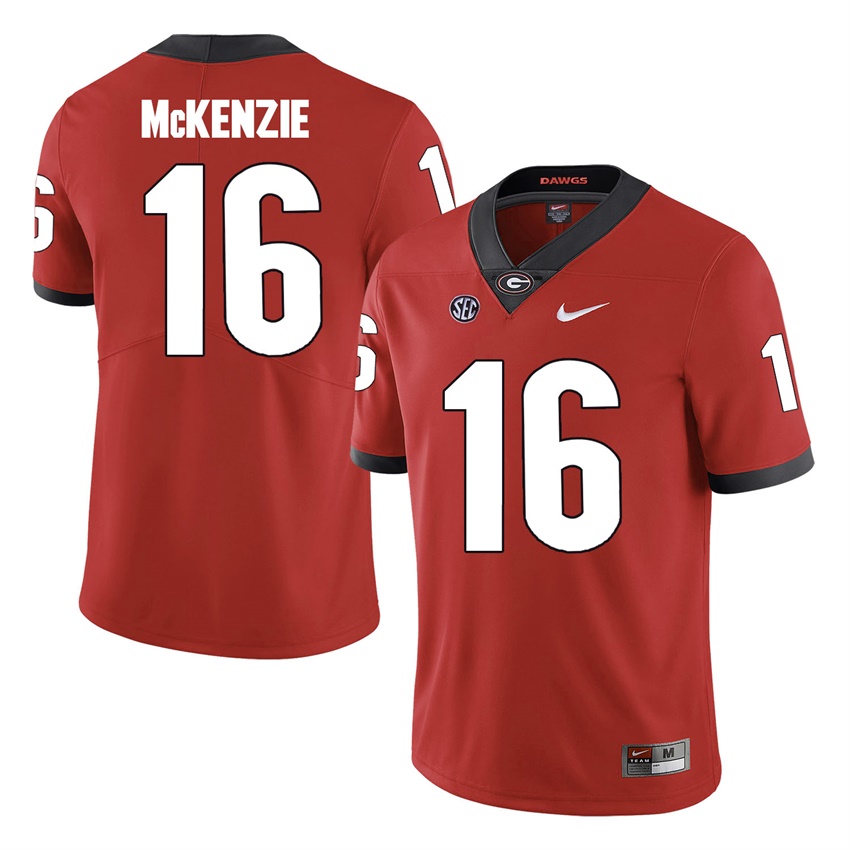 #16 Red Georgia Bulldogs Isaiah McKenzie Jersey