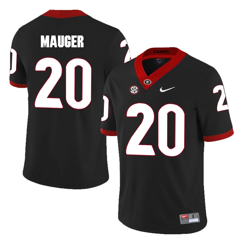 #20 Black Georgia Bulldogs Quincy Mauger Jersey