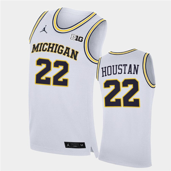 #22 Caleb Houstan White Jordan Brand College Basketball Game Jersey (1)