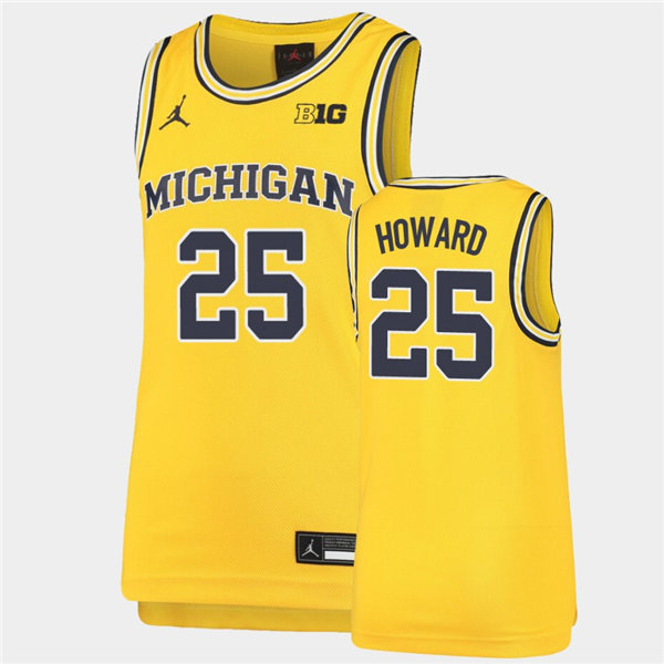 #25 Jace Howard Maize Jordan Brand College Basketball Game Jersey