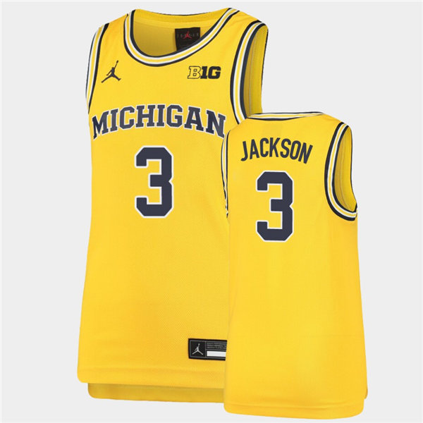 #3 Zeb Jackson Maize Jordan Brand College Basketball Game Jersey(3)