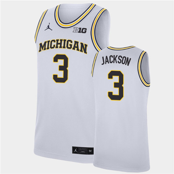 #3 Zeb Jackson White Jordan Brand College Basketball Game Jersey (2)