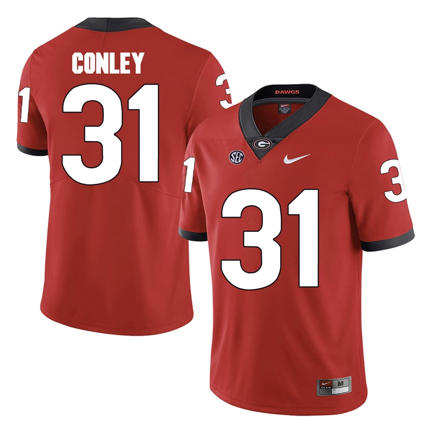 #31 Red Georgia Bulldogs Chris Conley Jersey