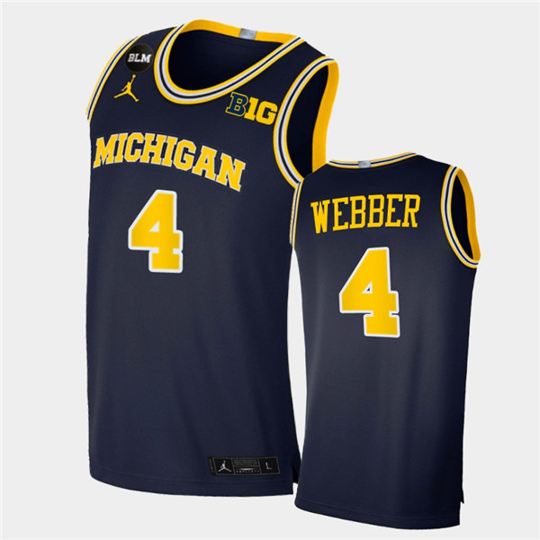 #4 Chris Webber Navy Jordan Brand College Basketball Game Jersey (1)