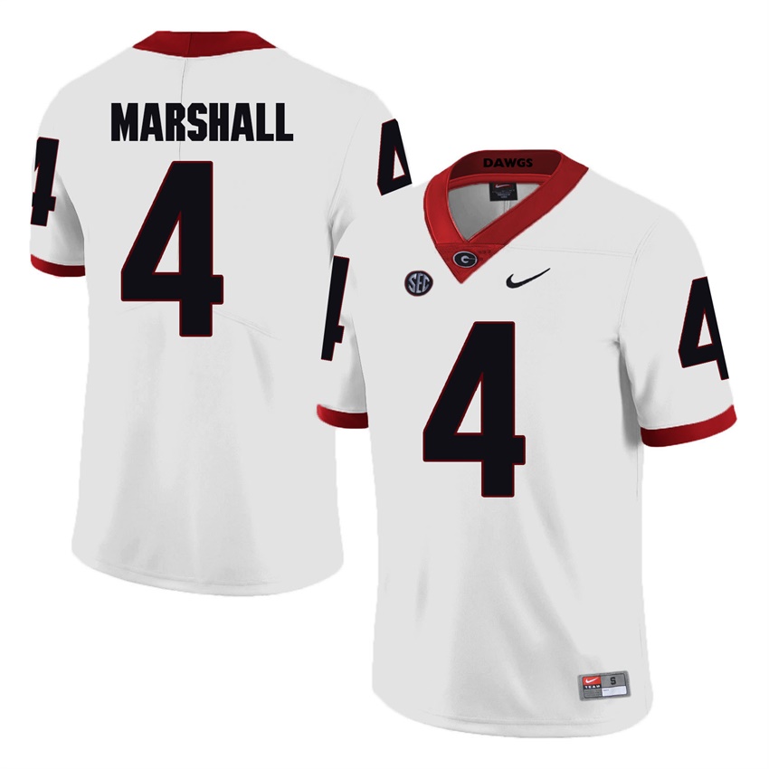 #4 White Georgia Bulldogs Keith Marshall Jersey