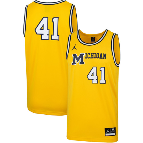 #41 Michigan Wolverines Jordan Brand 1989 Throwback Replica Basketball Jersey