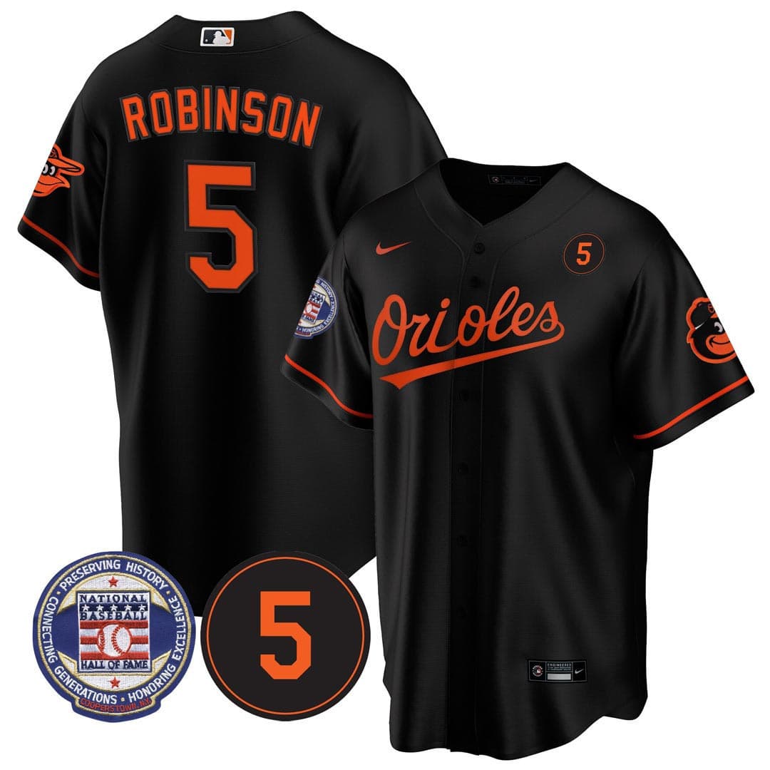 #5 Brooks Robinson Baltimore Orioles Hall Of Fame Patch Jersey – All Stitched