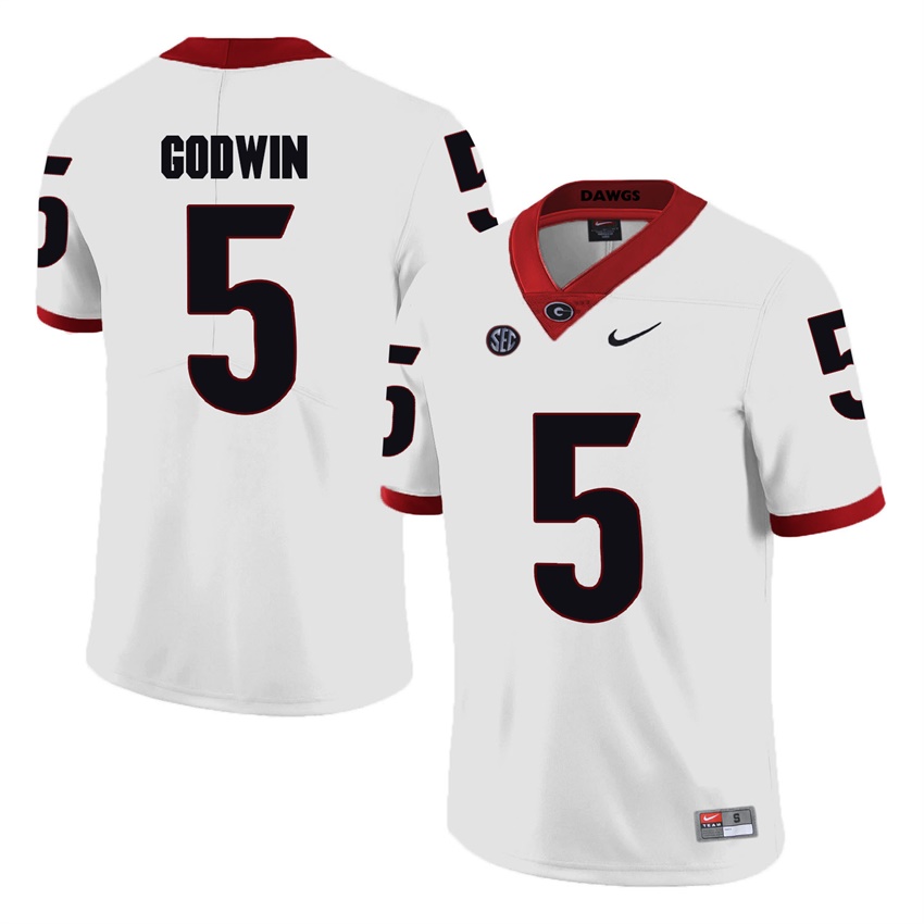 #5 White Georgia Bulldogs Terry Godwin Jersey