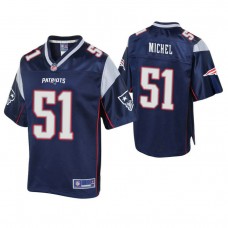 #51 Sony Michel 2018 Draft Navy Player Pro Line Jersey