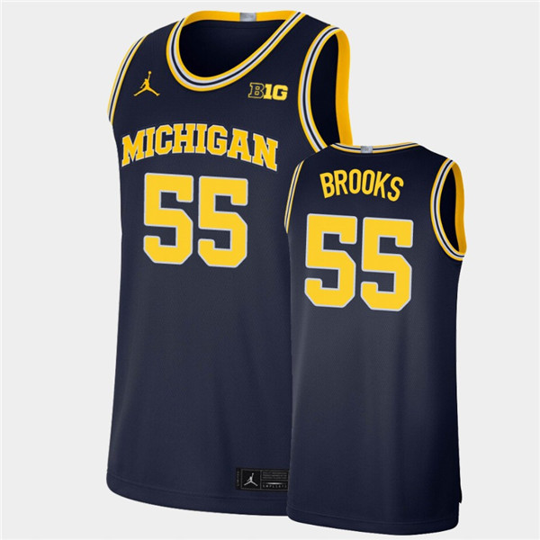 #55 Eli Brooks Navy Jordan Brand College Basketball Game Jersey  (1)
