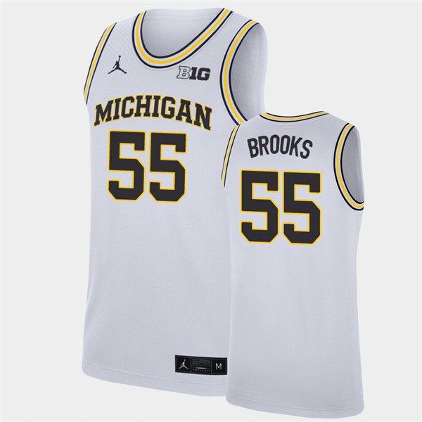 #55 Eli Brooks White Jordan Brand College Basketball Game Jersey (3)