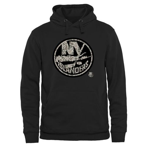 New York Islanders Black Rink Warrior Pullover Hoodie