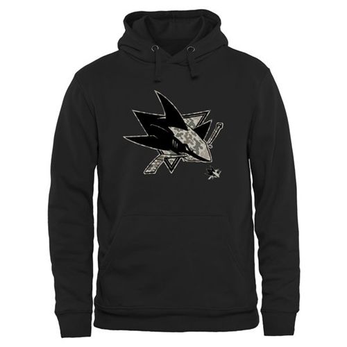 San Jose Sharks Black Rink Warrior Pullover Hoodie