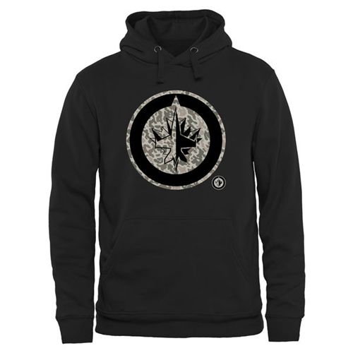 Winnipeg Jets Black Rink Warrior Pullover Hoodie