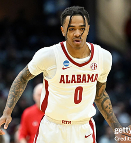  Alabama Crimson Tide #0 Labaron Philon Nike White College Basketball Game Jersey 