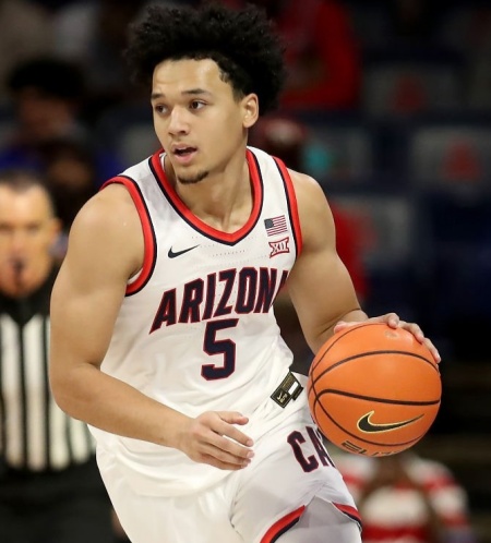  Arizona Wildcats #5 Brayden Burries White College Basketball Game Jersey 
