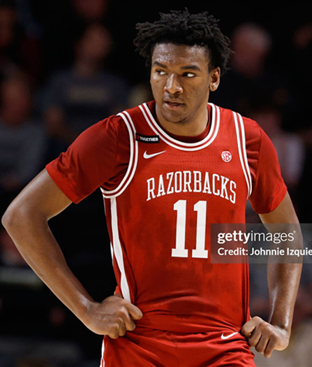  Arkansas Razorbacks #11 Karter Knox Cardinal Retro College Basketball Game Jersey 