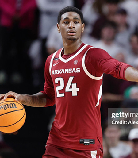  Arkansas Razorbacks #24 Billy Richmond III Cardinal Away College Basketball Game Jersey 