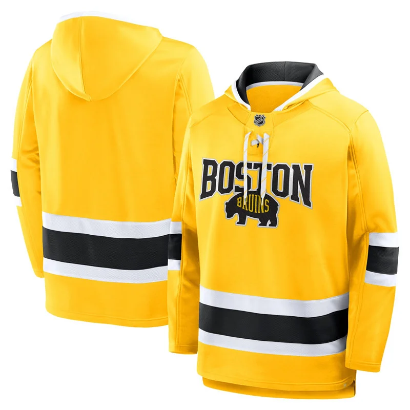  Boston Bruins Fanatics 2026 NHL Stadium Series Lace Up Hoodie - Gold 