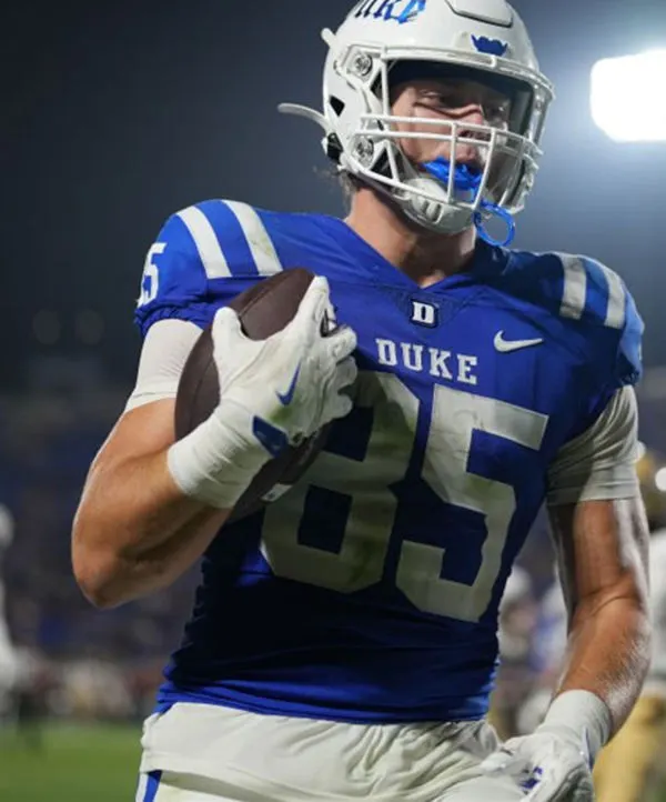  Duke Blue Devils #85 Jeremiah Hasley 2025 Royal College Football Game Jersey 