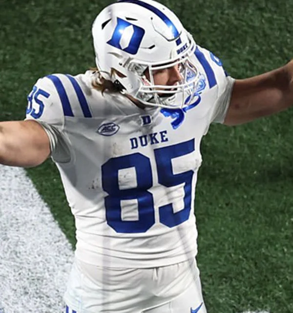  Duke Blue Devils #85 Jeremiah Hasley 2025 White College Football Game Jersey 