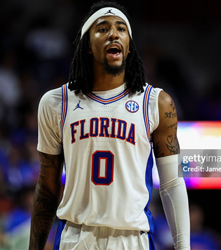  Florida Gators  #0 Boogie Fland  White Retro College Basketball Game Jersey 
