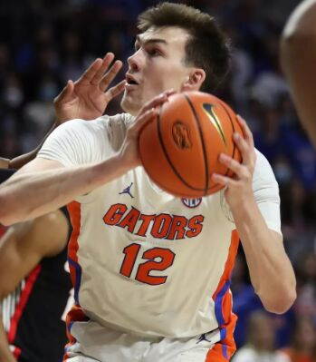  Florida Gators  #12 Viktor Mikic 2022 White College Basketball Game Jersey 