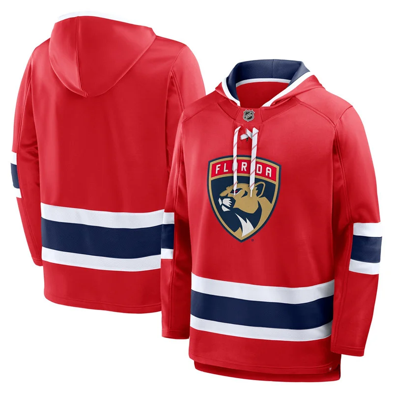  Florida Panthers Blank Fanatics Prime Time Fleece Hoodie - Red 