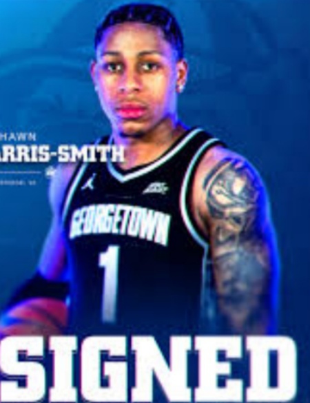  Georgetown Hoyas #1 DeShawn Harris-Smith  Black College Basketball Game Jersey 