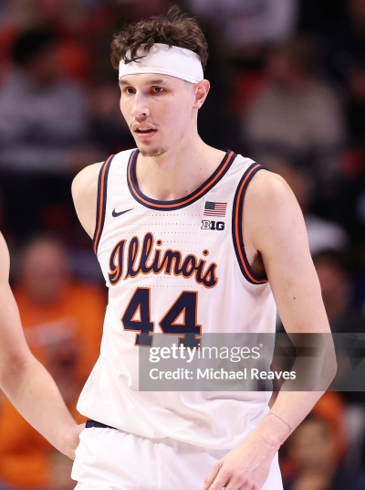  Illinois Fighting Illini #44 Zvonimir Ivisic White Retro College Basketball Jersey 