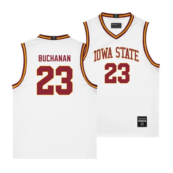  Iowa State Cyclones #23 Blake Buchanan  Nike 2025 White Iowa State College Basketball Jersey 