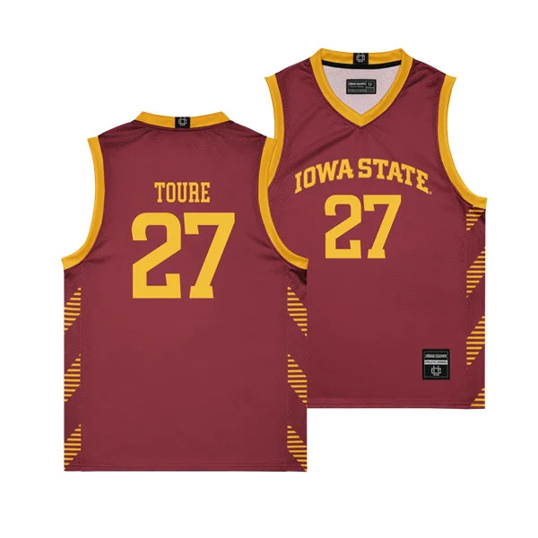  Iowa State Cyclones #27 Killyan Toure 2025 Cardinal Basketball Jersey 