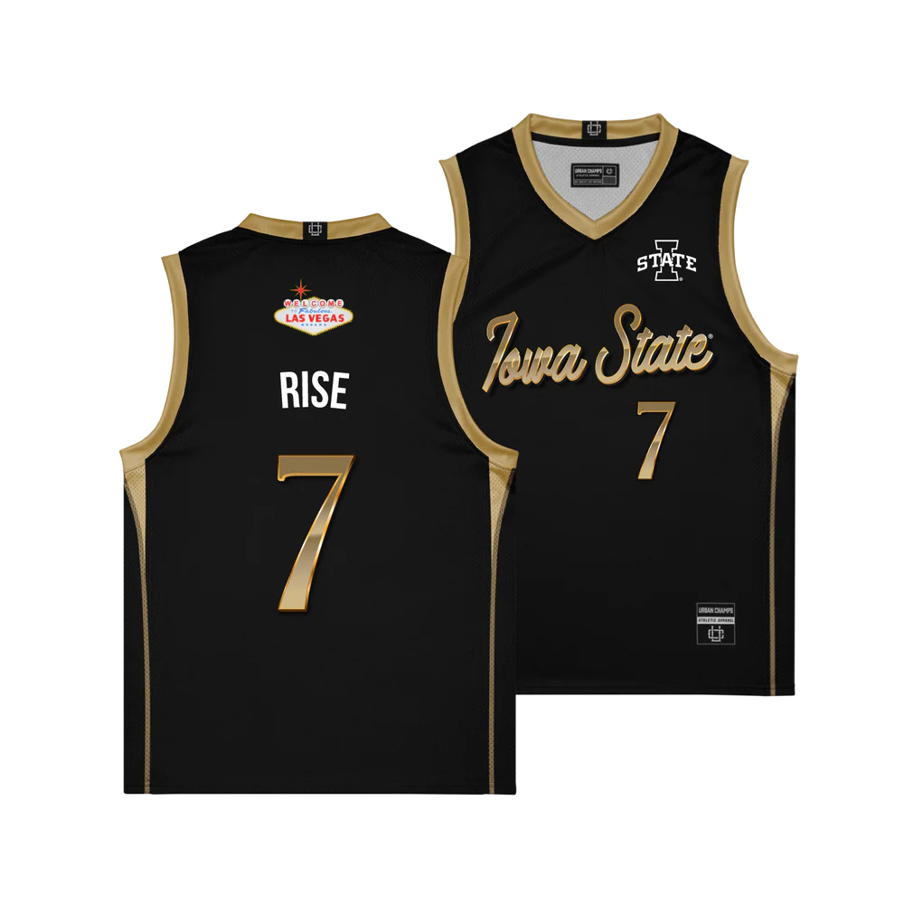  Iowa State Cyclones #7 Anthony Rise Black Vegas Edition Basketball Jersey 