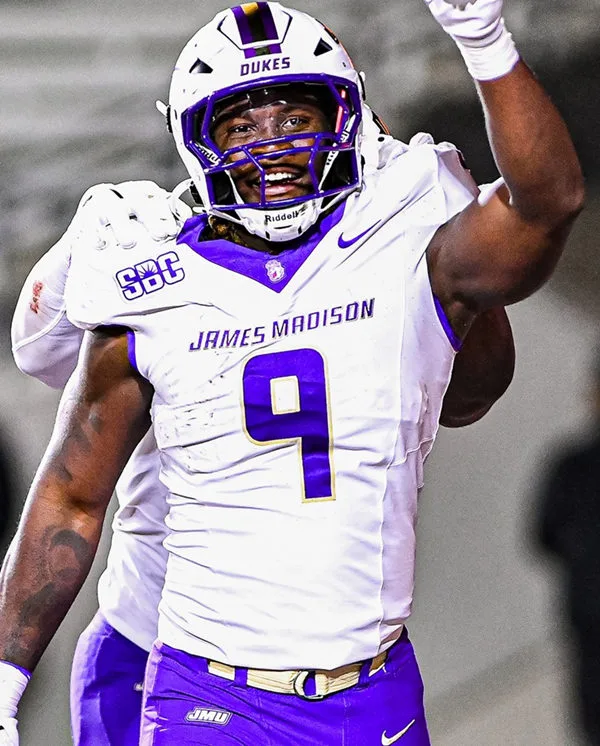  James Madison Dukes #9 Matthew Sluka 2025 White Football Game Jersey 